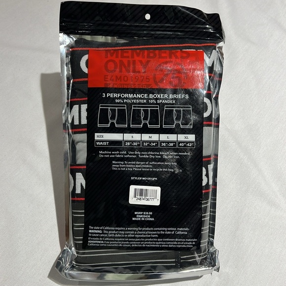 Members Only Mens Performance Sport Boxer Briefs 3 Pack Size XL - Picture 2 of 8